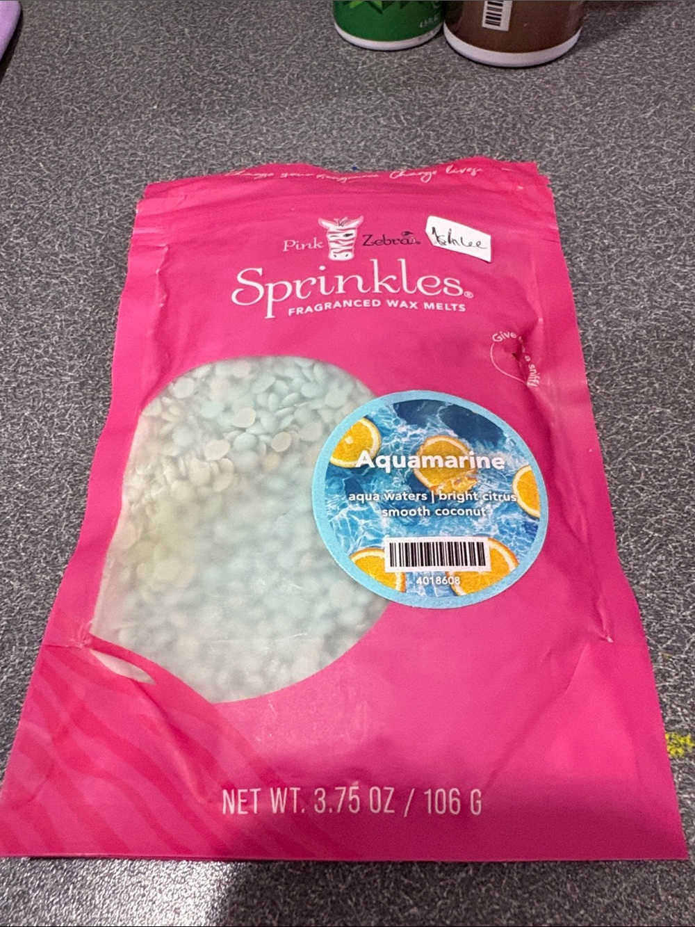 Pink Zebra Sprinkles Wax Melts - Aquamarine